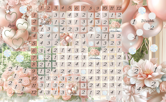 A6 Wedding Das Bingo 3er Klappkarte