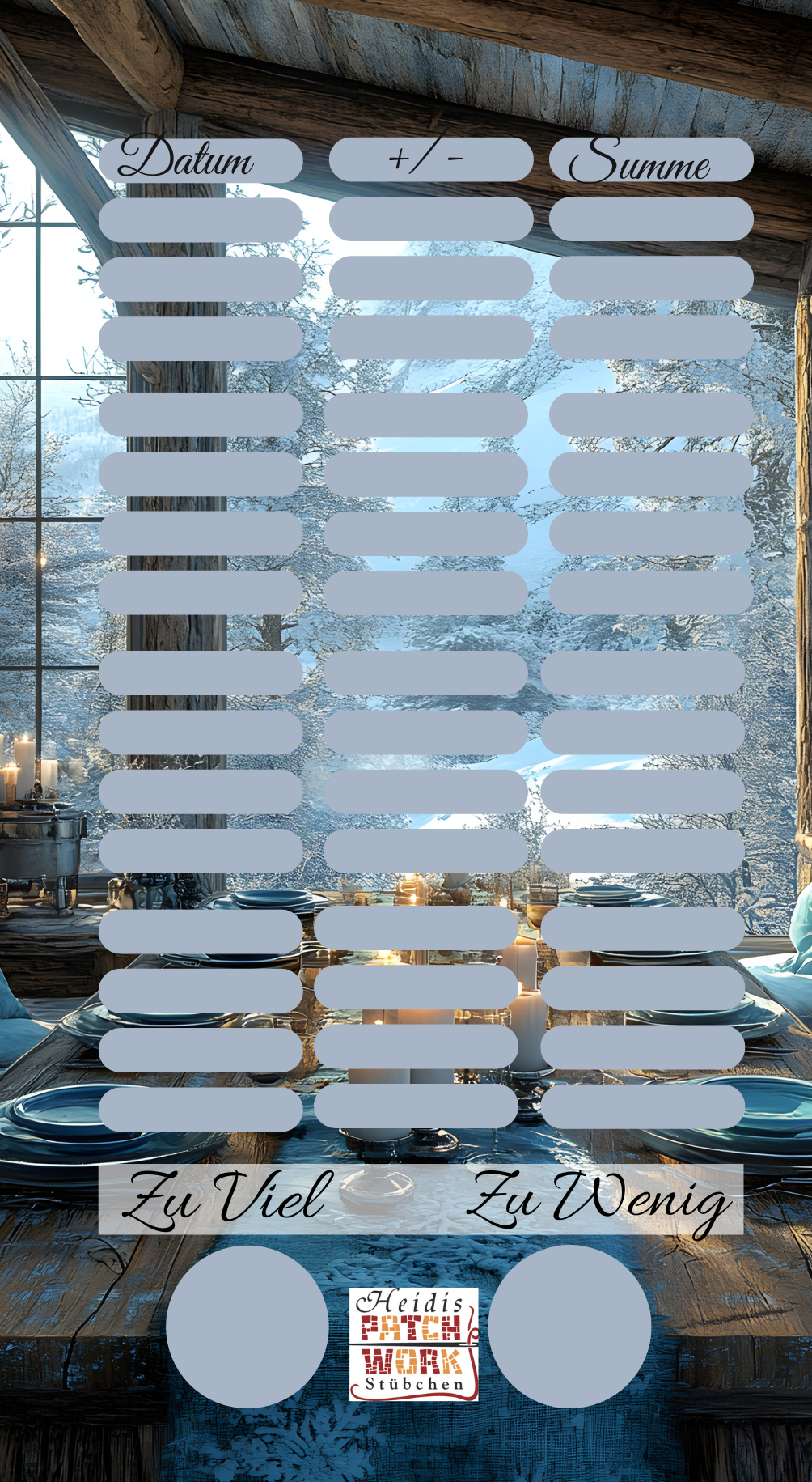 Silent Winter´s Eve Tisch Einzelchallenge A6