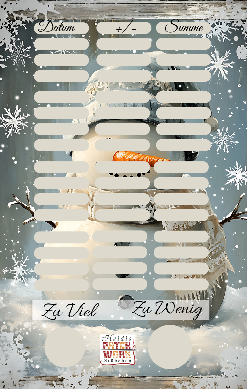 Winterzeit Schneemann Einzelchallenge A7