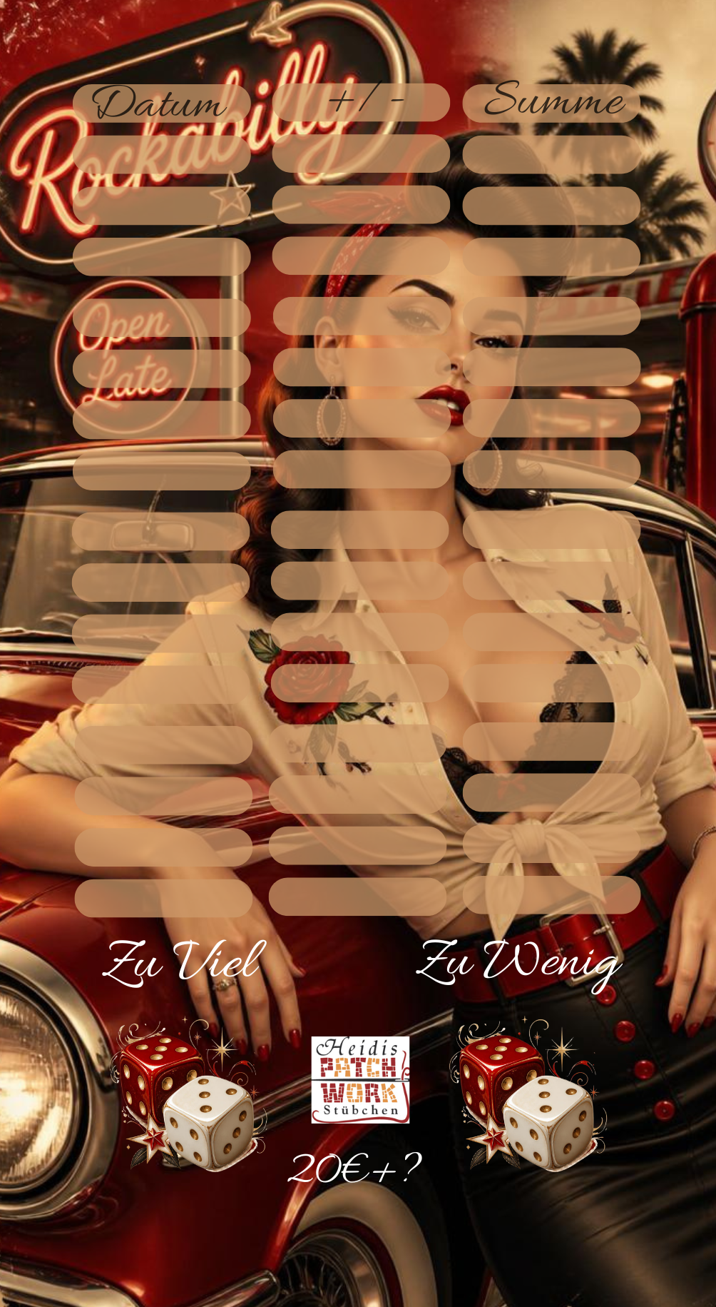 Rockabilly Einzelchallenge Frau Bingo A6