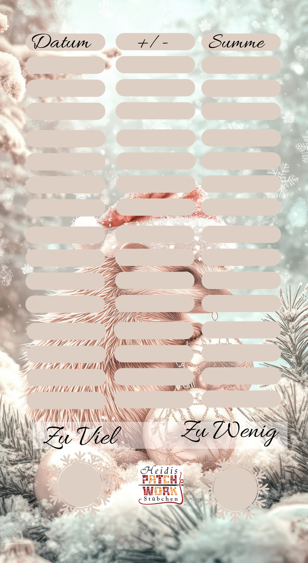 Winter Animals Igel Einzelchallenge A6