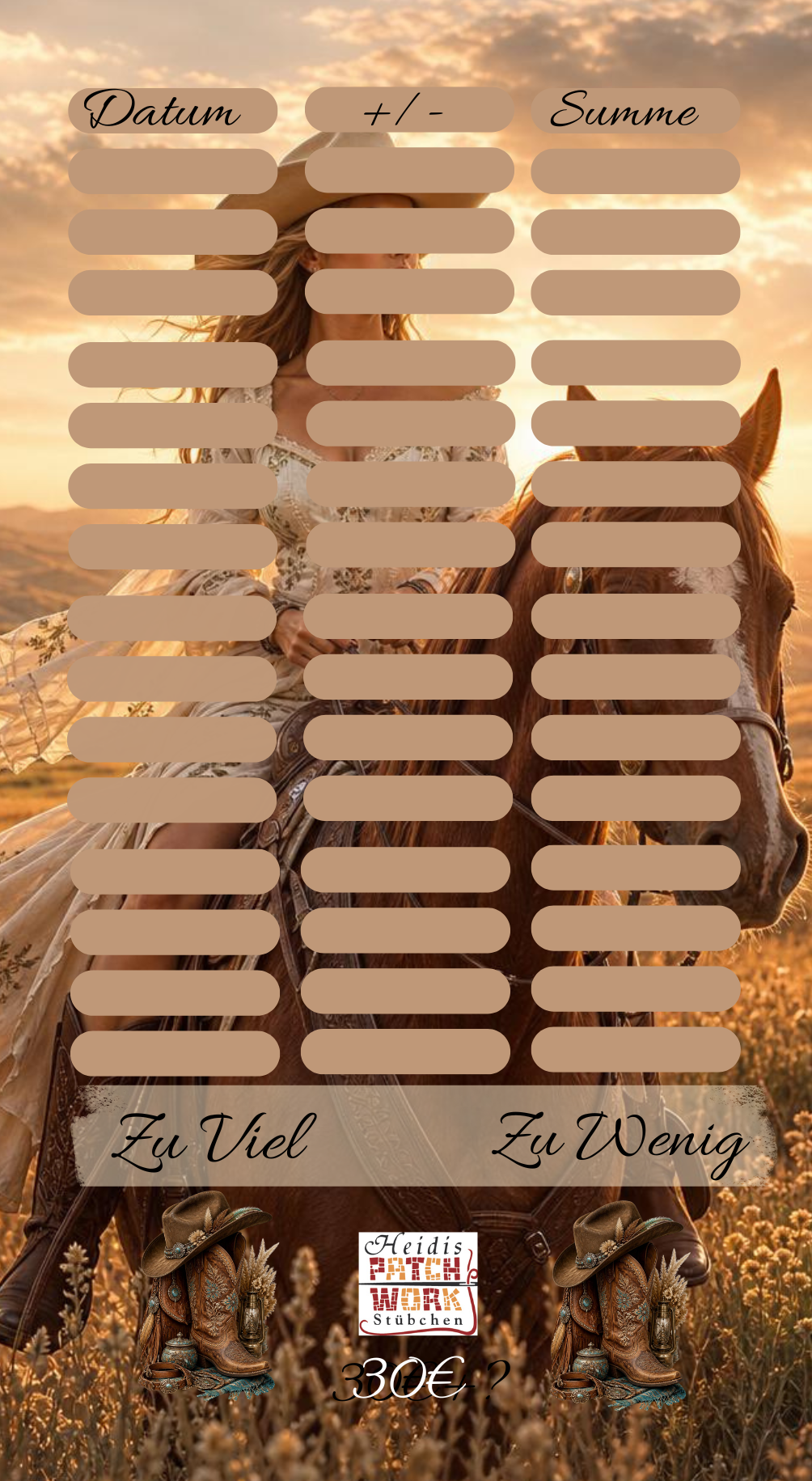 Country Einzelchallenge Frau/Pferd