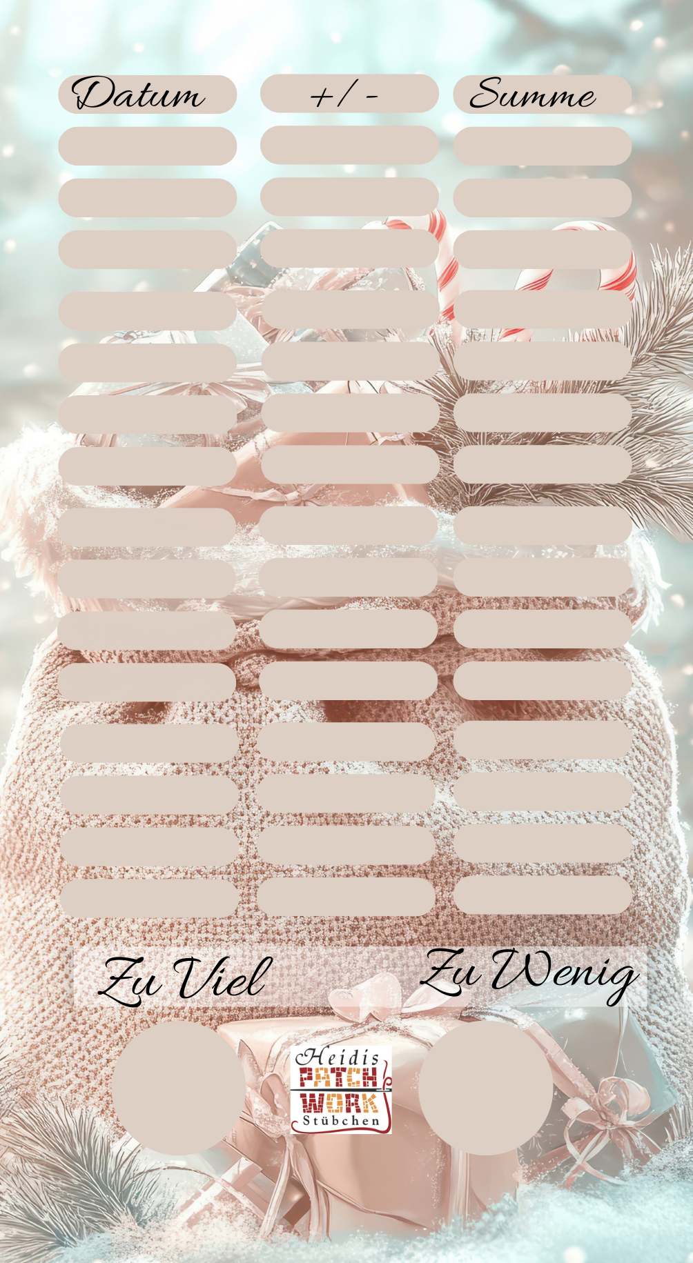 White Christmas Sack Einzelchallenge A6