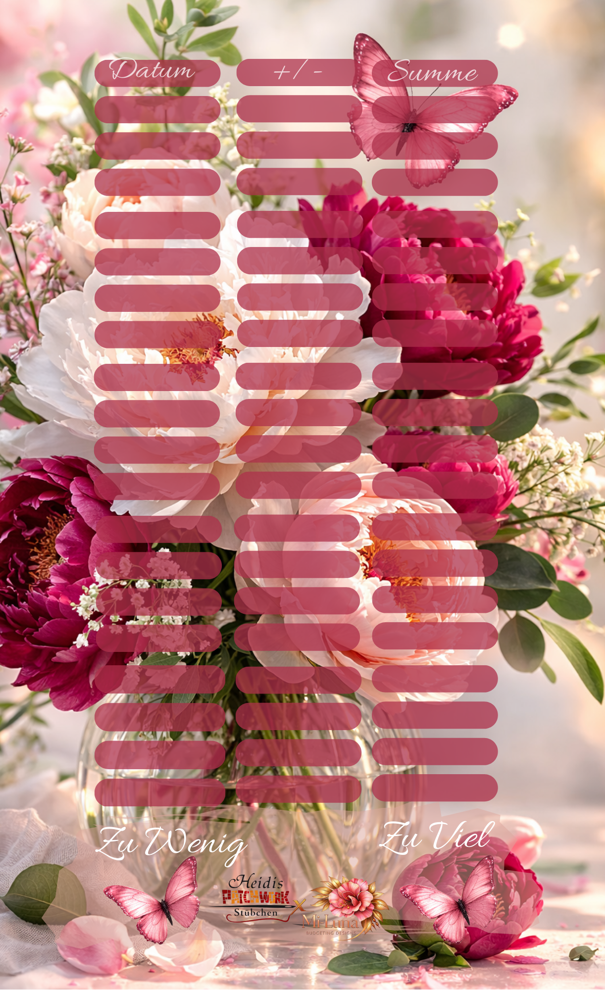 A6 Einheftchallenge Blüten Magie