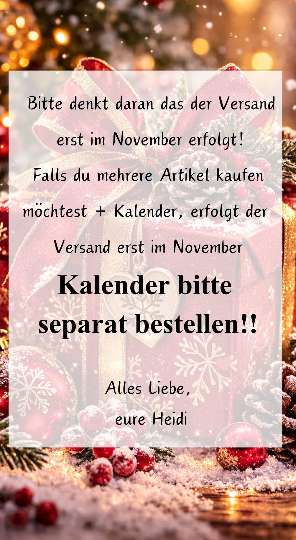 Vorbestellung Adventskalender A6 2026