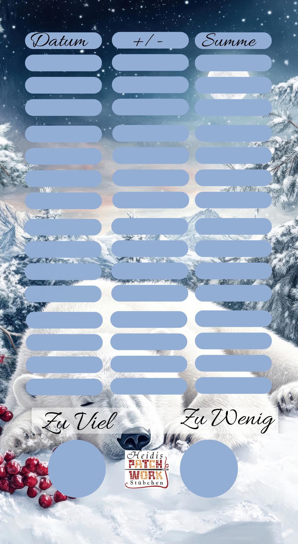 Winter Eisbär Einzelchallenge A6