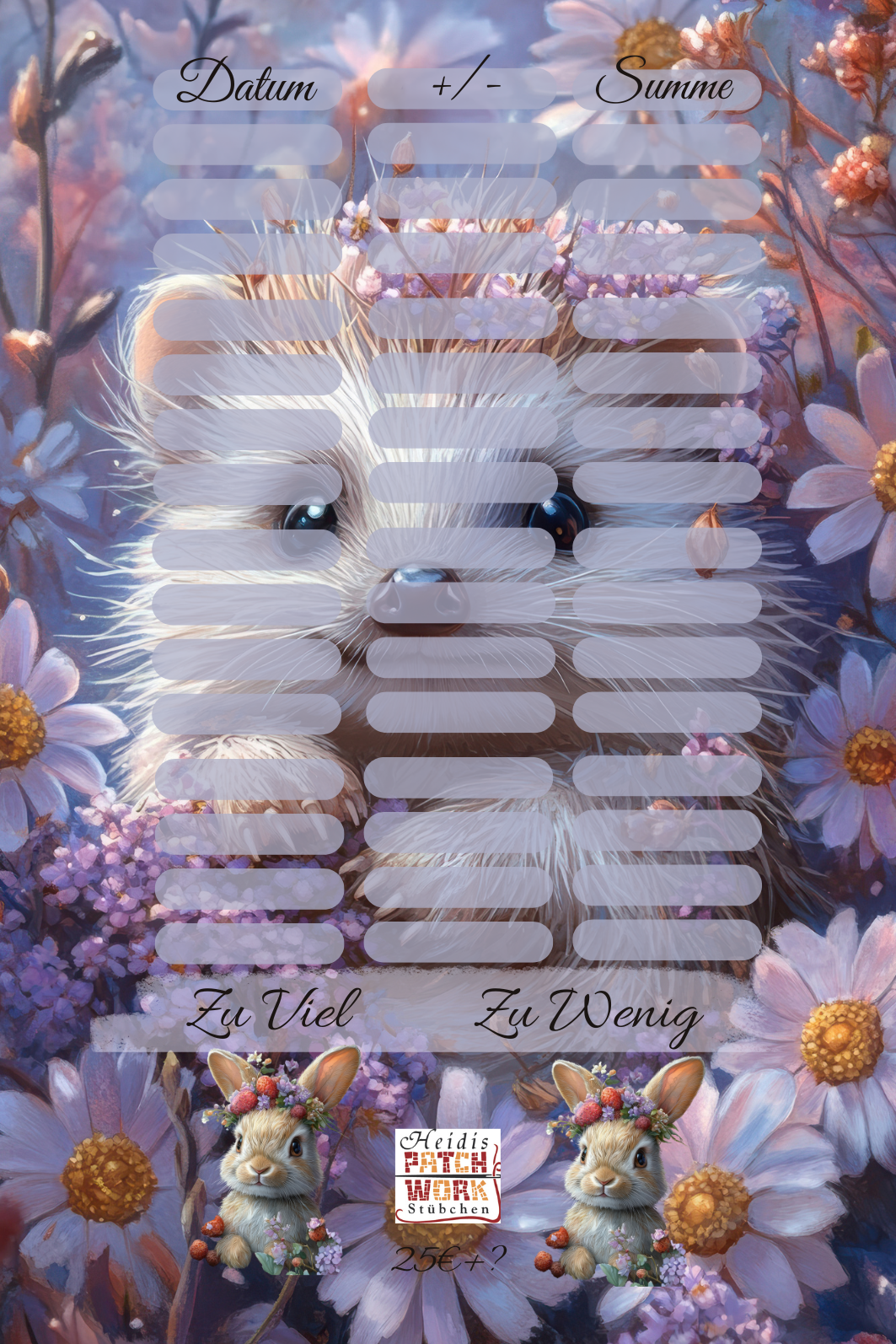 Flower Animals A7 Einheftchallenge Igel