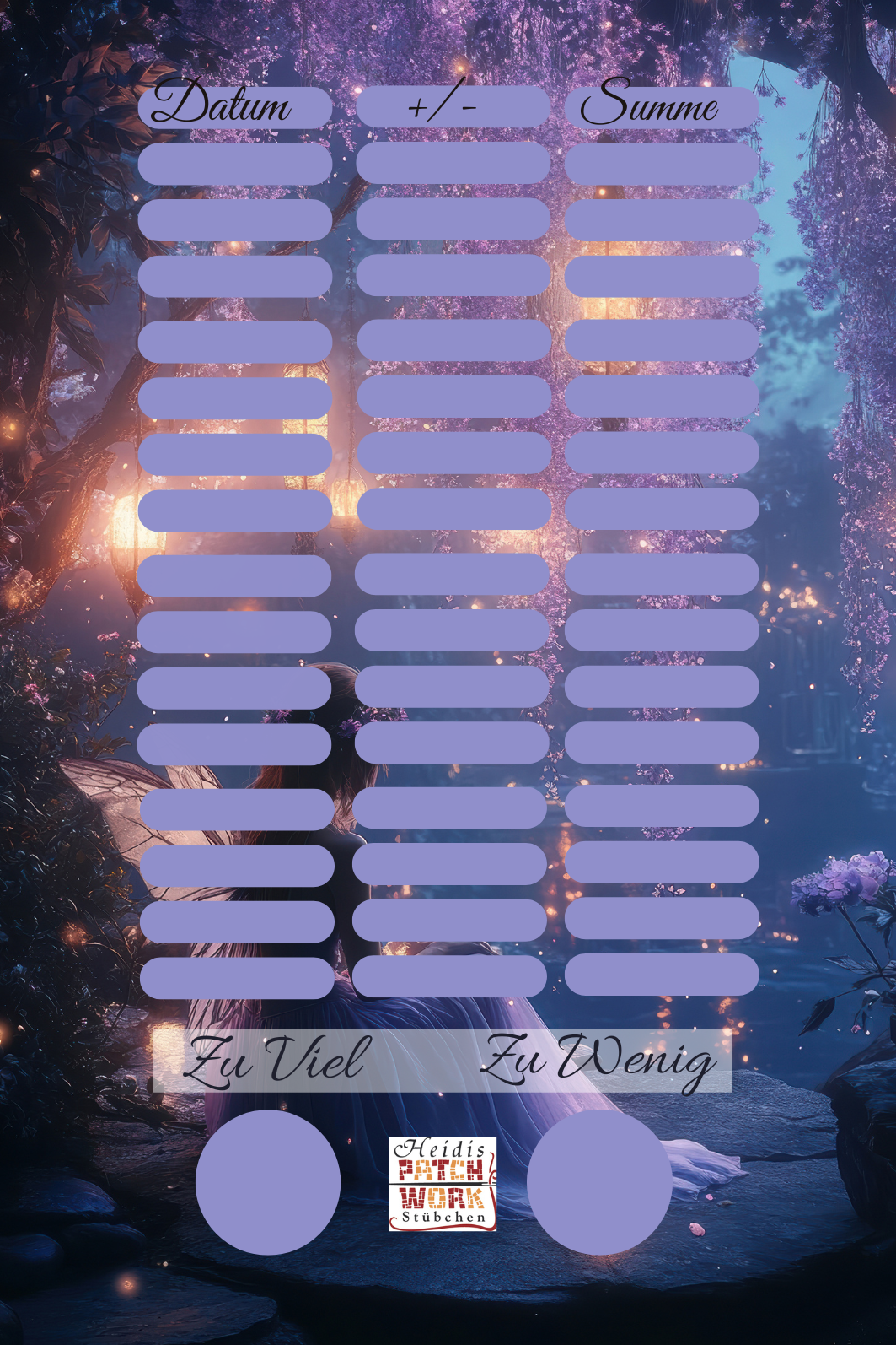 Purple Lights Fee Einheftchallenge A7