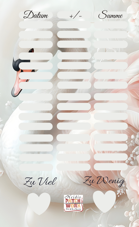 A6 Wedding Einheftchallenge Schwan