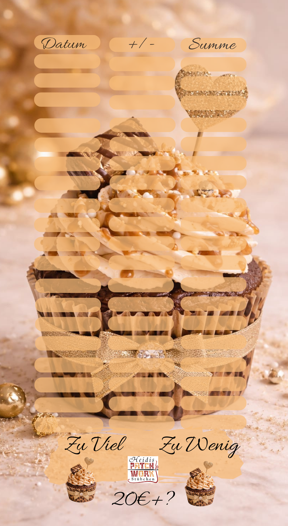 Heidis Patchwork Stübchen Leo Geburtstag A6 Einzelchallenge Muffin