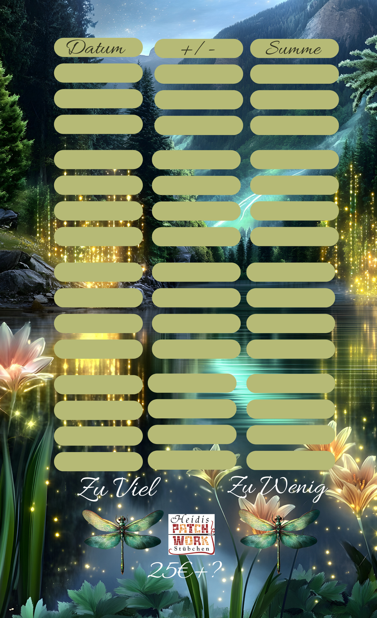 Fairytale A6 Einheftchallenge Natur