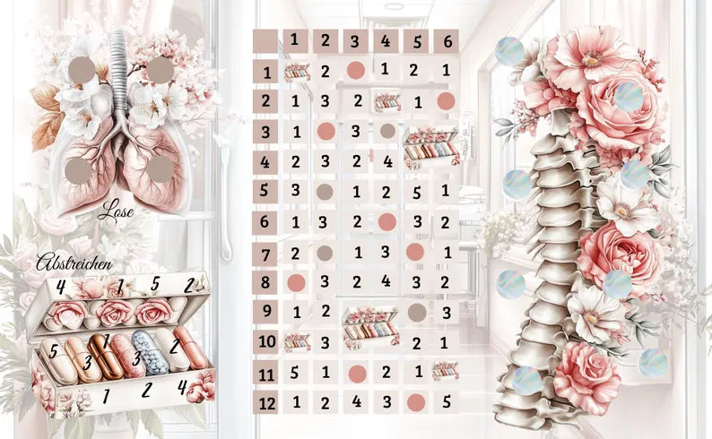 Think about your Health Bingo A6 3er Klappkarte