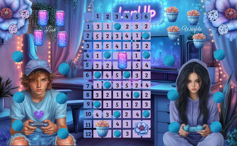 Das Level Up Bingo A6 3er Klappkarte