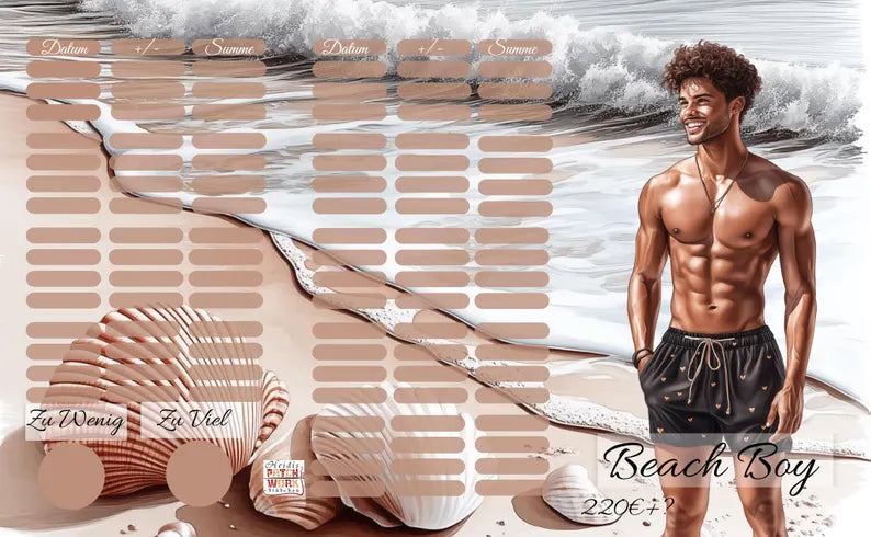 Beach Boy Bingo A6 3er Klappkarte
