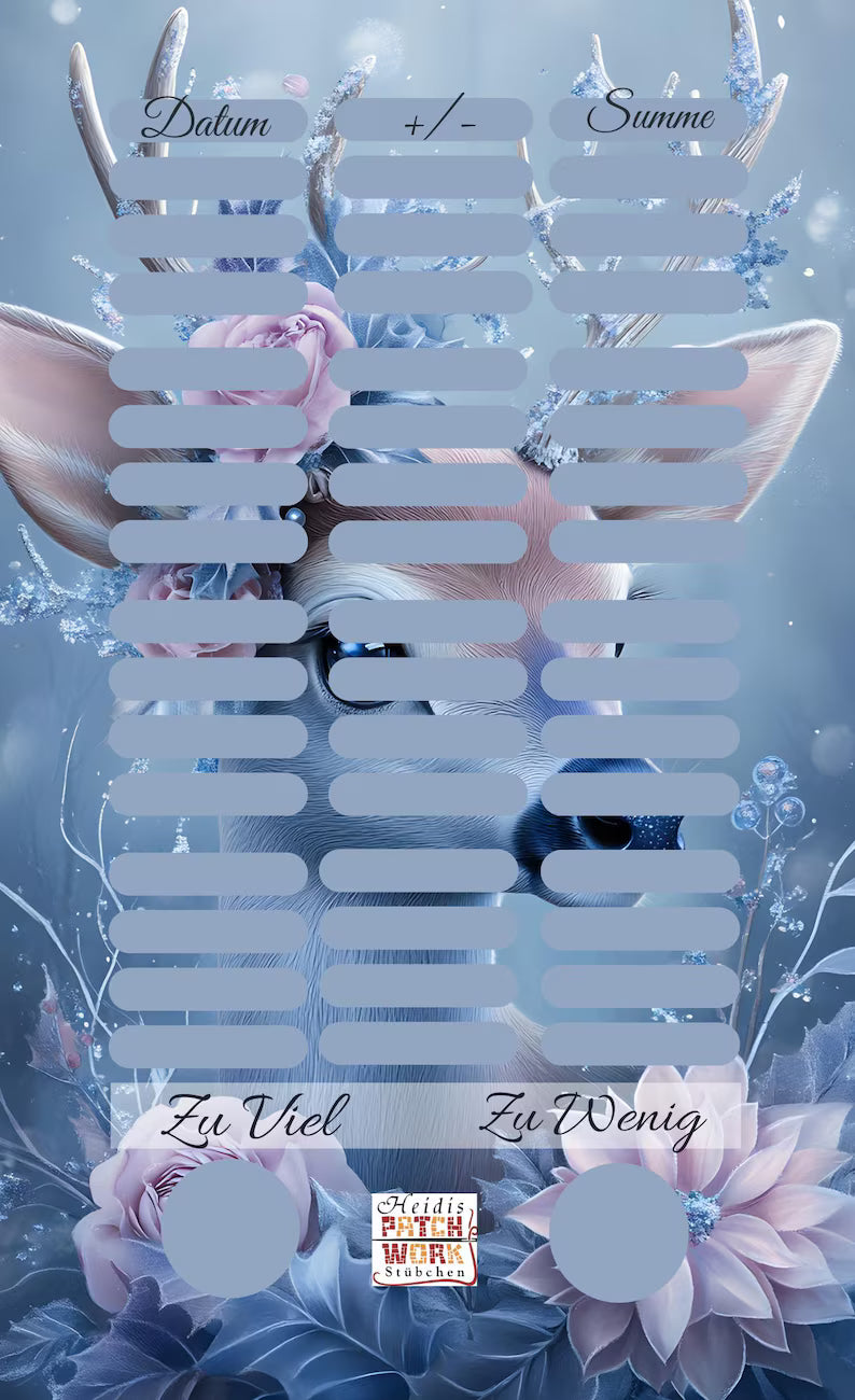 Winter Dream Rentier Einheftchallenge A6
