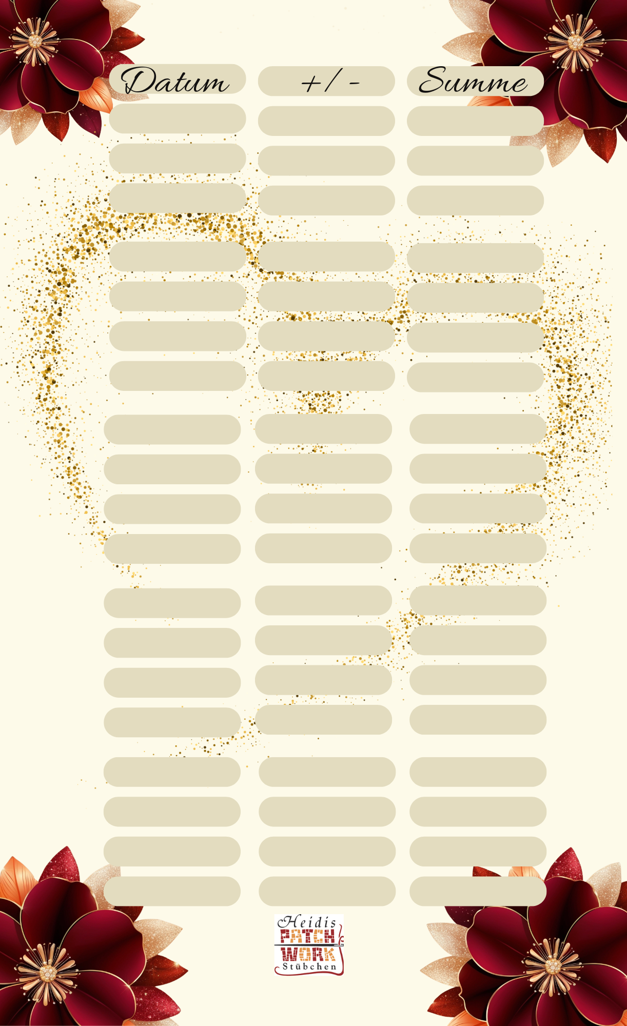 Kalendersparer Heidis Patchwork Stübchen Einheftchallenge A6