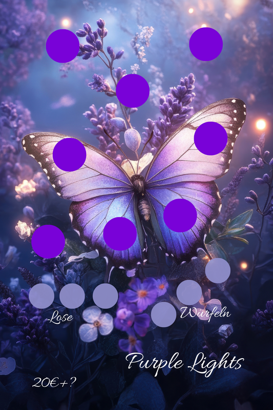 Purple Lights Schmetterling Einheftchallenge A7