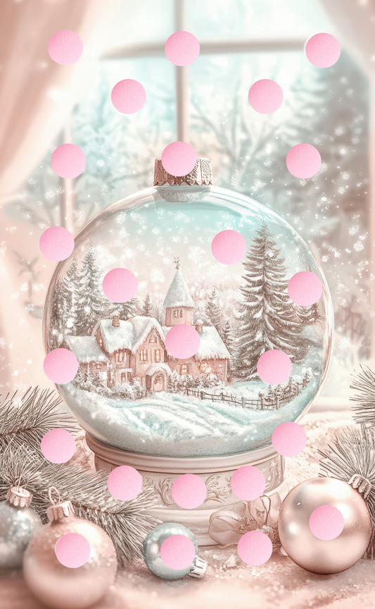 White Christmas Adventskalender 3er Klappkarte A6