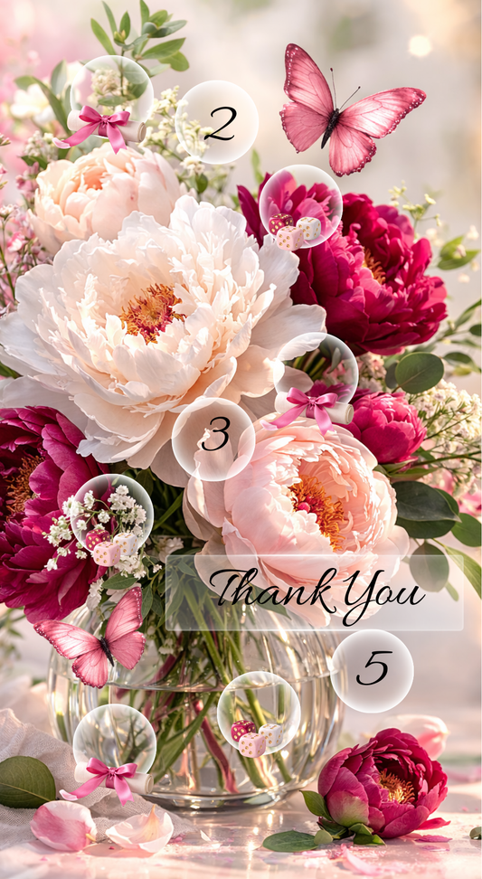Thank You Heidi & Mi-Luna  Blüten Magie A6
