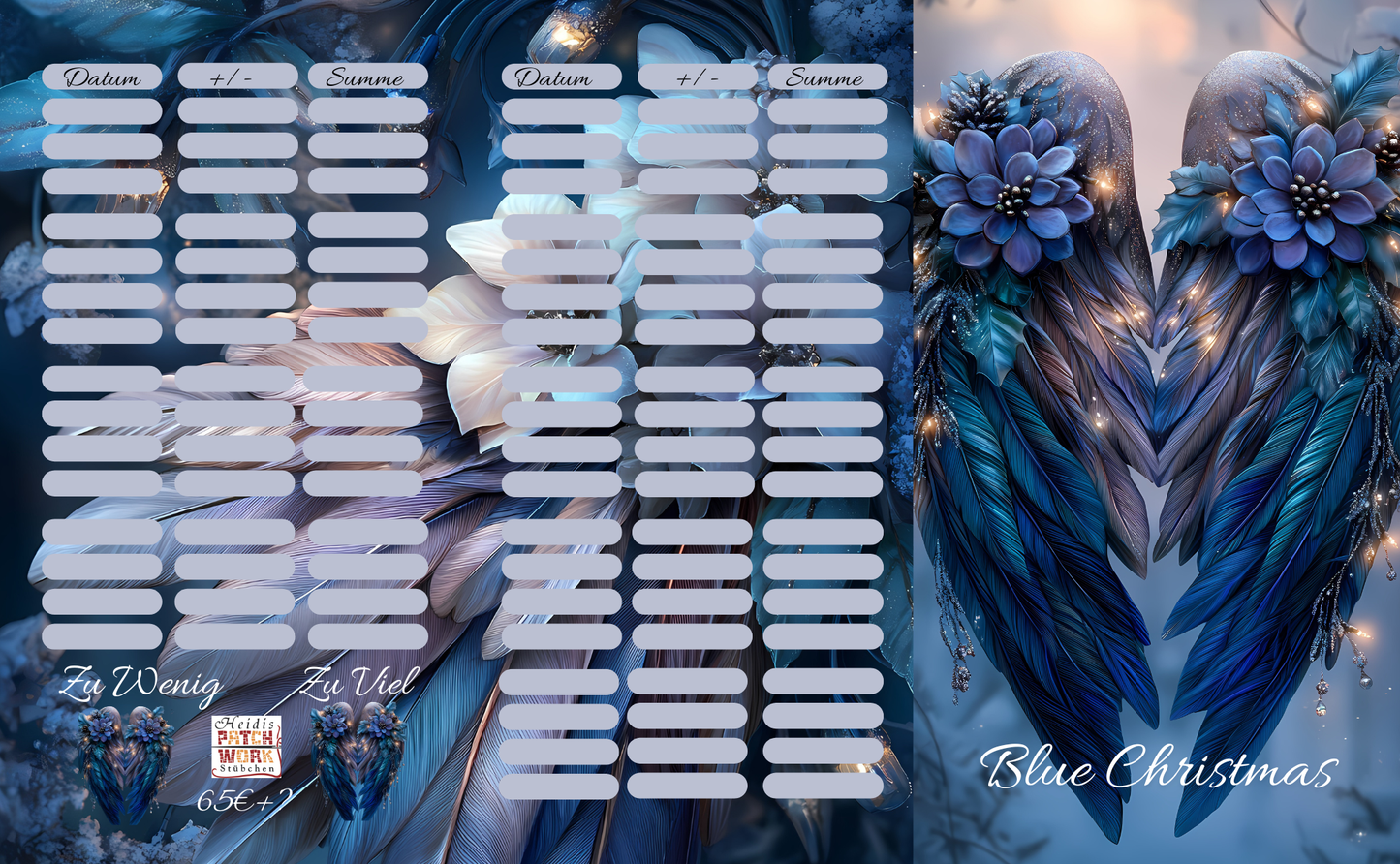 Blue Christmas 3er Klappkarte