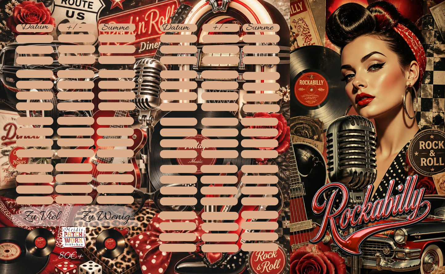Rockabilly Bundle  A6 mit Täschchen & Register