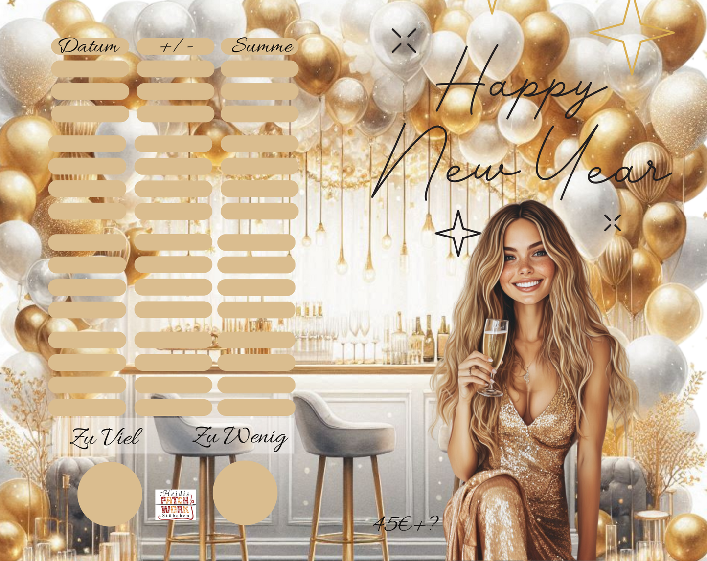Happy New Year 2er Klappkarte A7