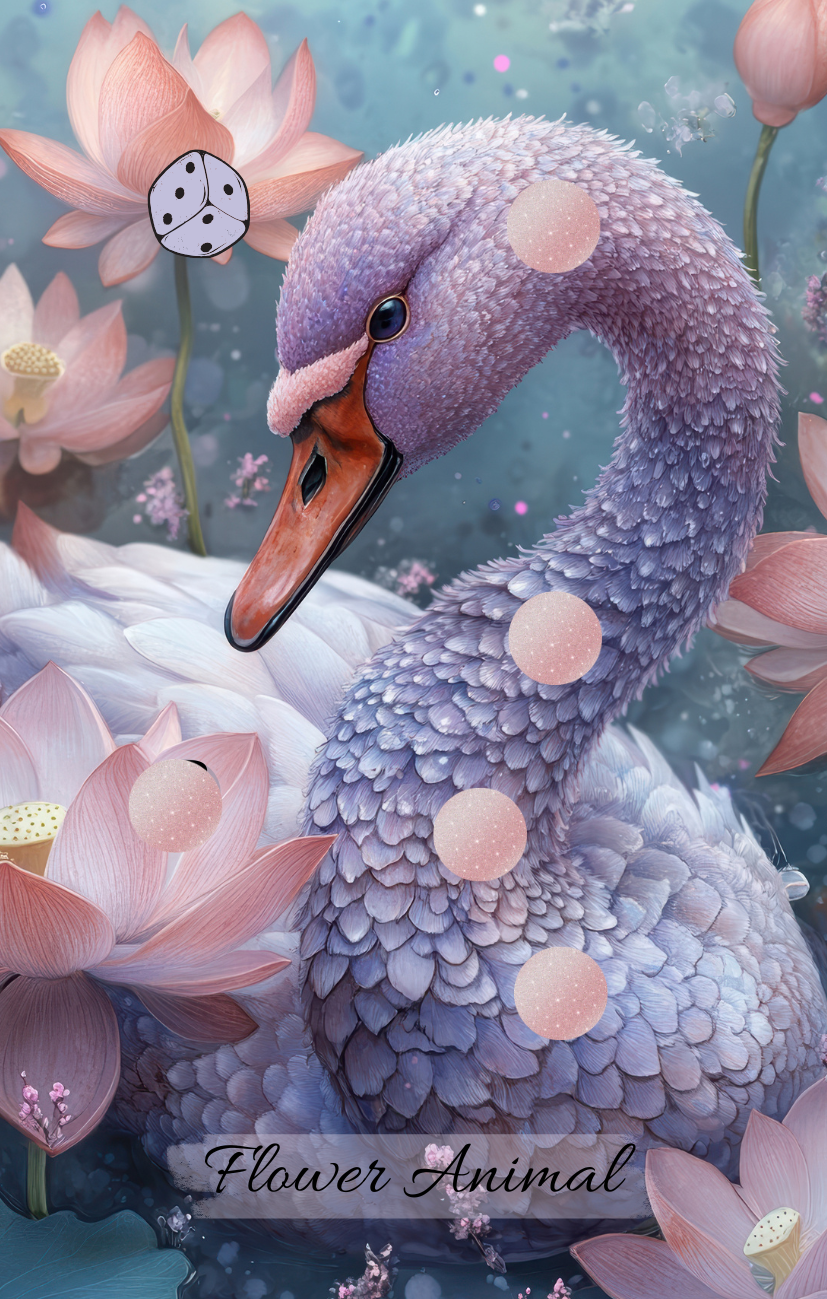 Flower Animals  A7 Einzelchallenge Schwan
