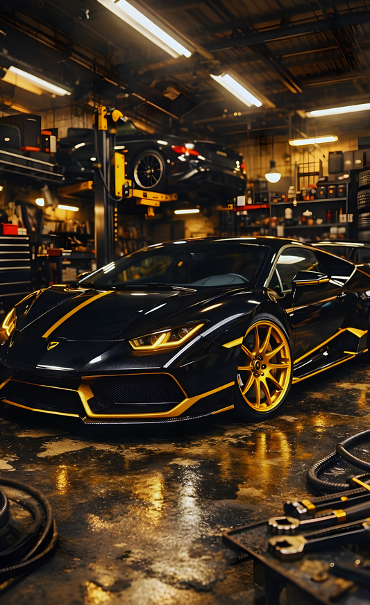 Überholspur Jahreschallenge Schwarz Gold Auto A6