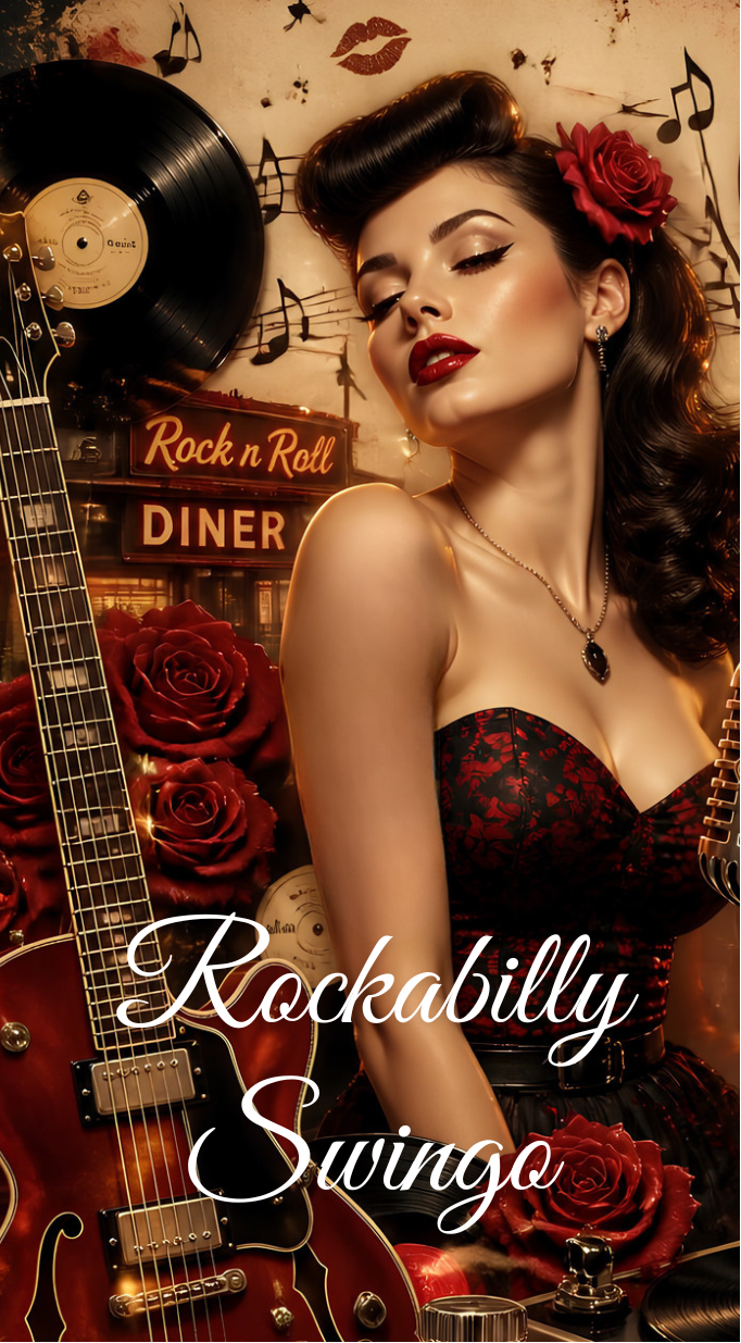 Big Bingo Rockabilly 2x 3er Klappkarten