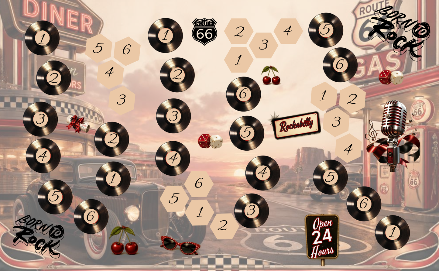 Rockabilly Bundle  A6 mit Täschchen & Register