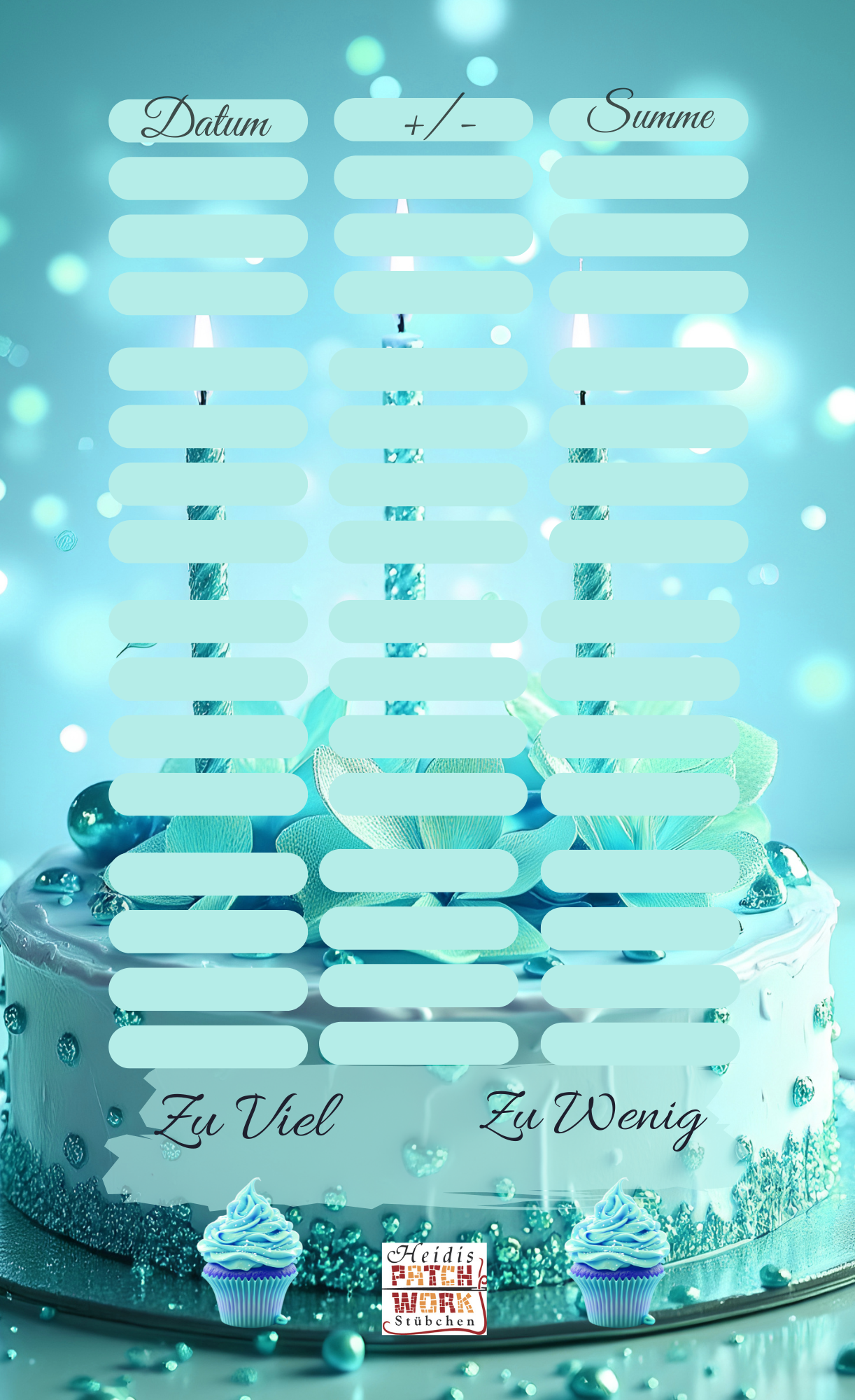 A6 Festivity Torte Einheftchallenge