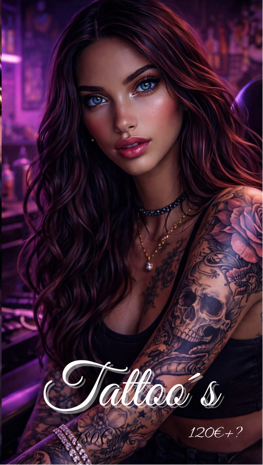 Tattoos A6  3er Klappkarte