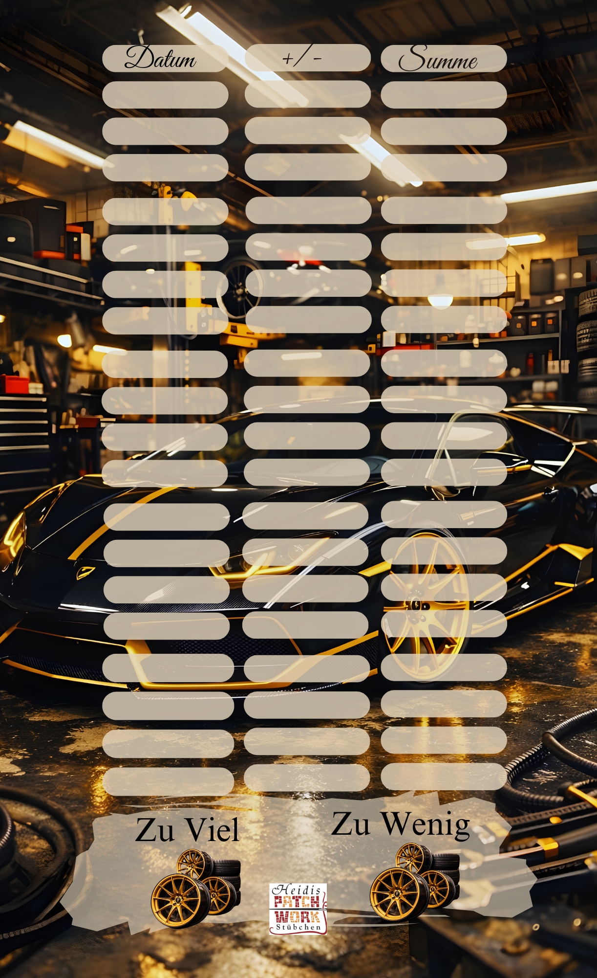 Überholspur Jahreschallenge Schwarz Gold Auto A6