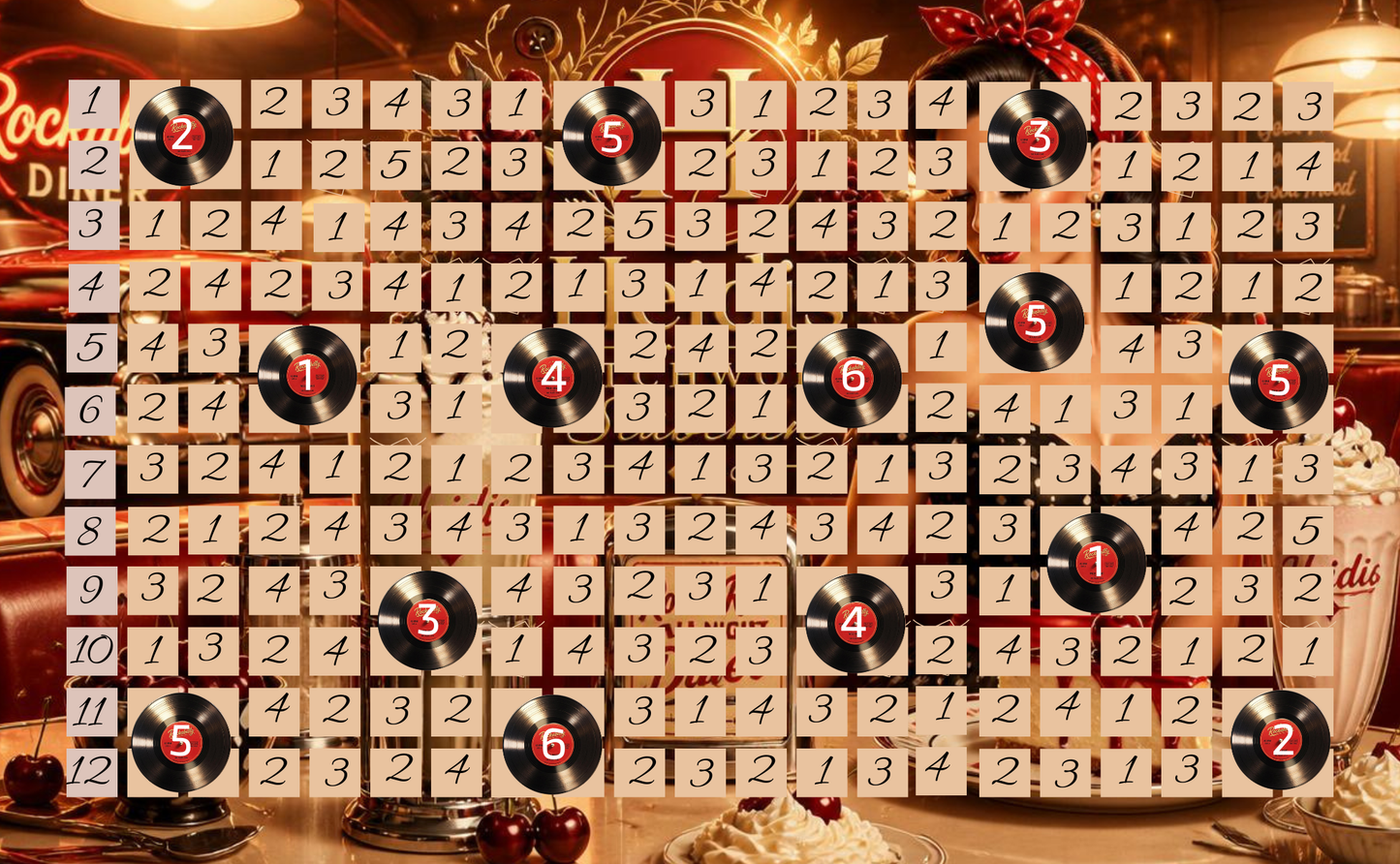 Big Bingo Rockabilly 2x 3er Klappkarten