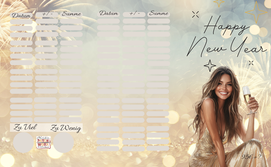 Happy New Year 3er Klappkarte A6