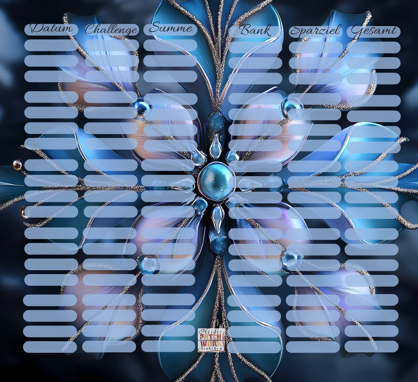 Blue Christmas Einleger als 2er Klappkarte