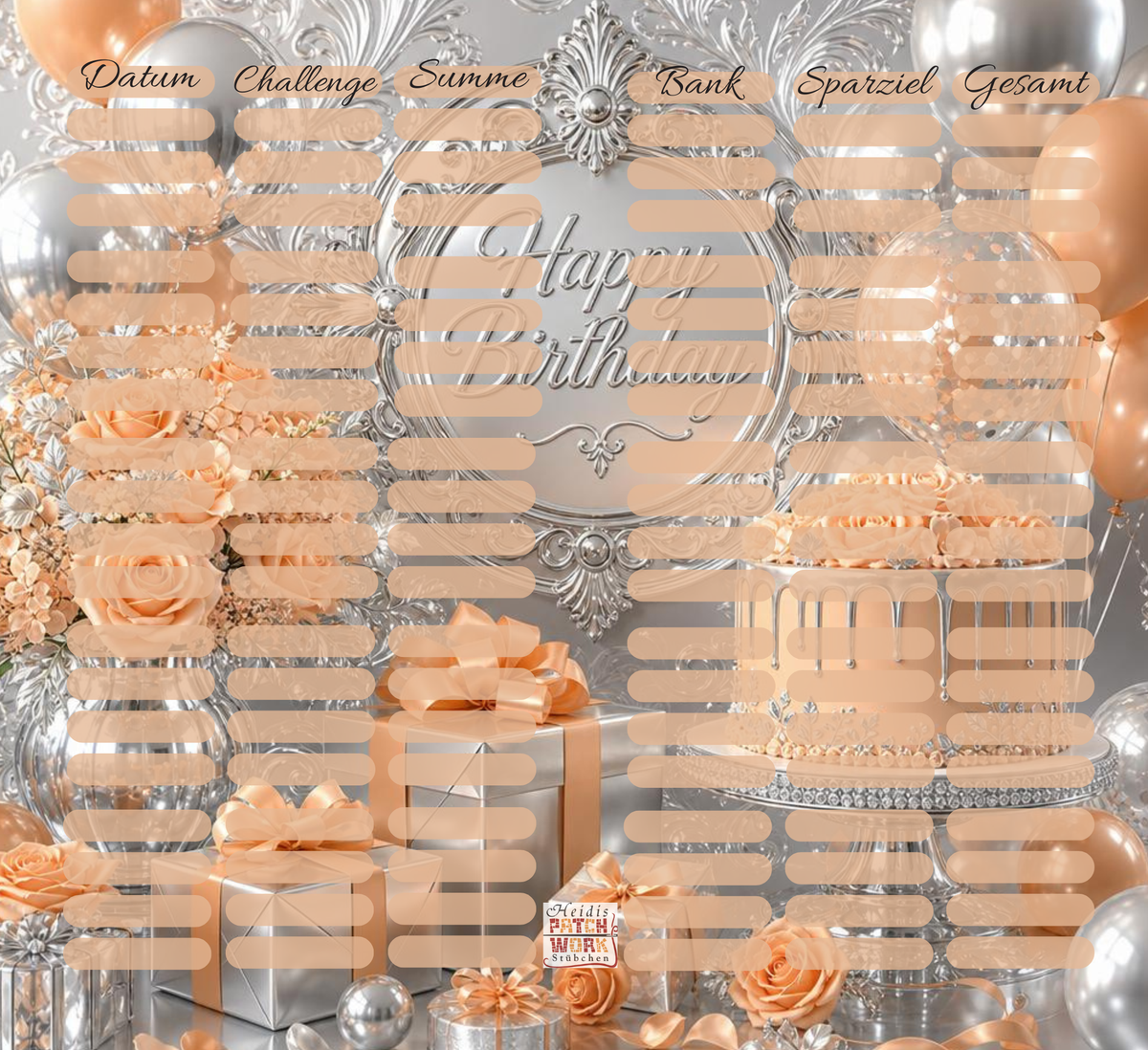 Birthday Moments  Einleger als 2er Klappkarte