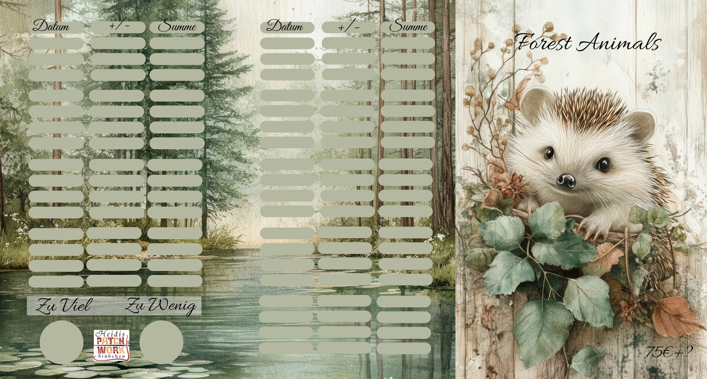 Forest Animal 3er Klappkarte  A7