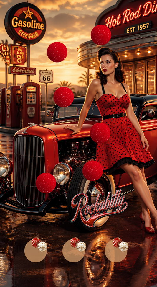 Rockabilly Einzelchallenge  Frau Auto   A6