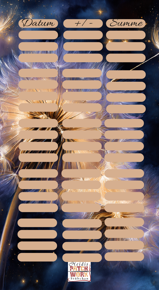 Trackerblock Pusteblume A6