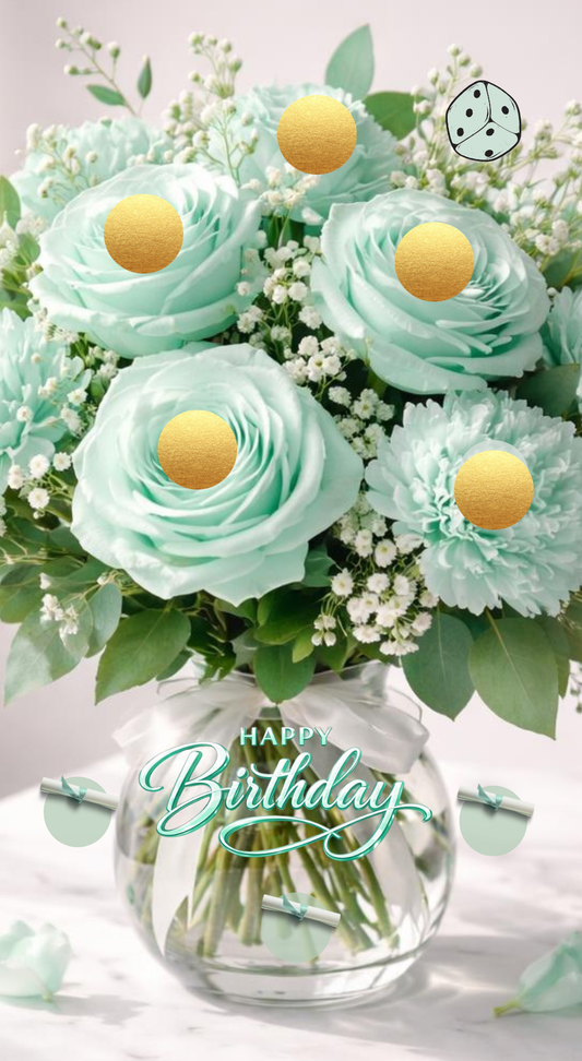 Happy Birthday A6 Einzelchallenge Blume