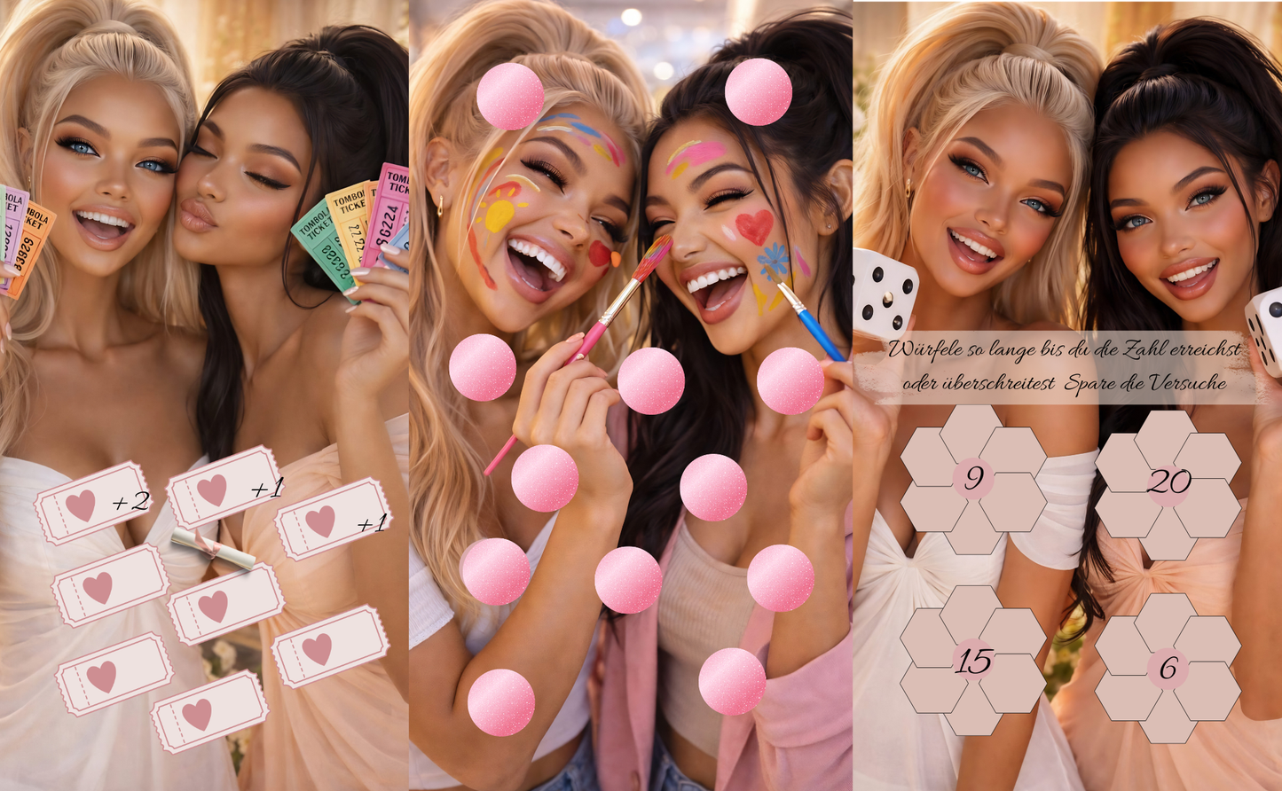 Big Bingo Best Friends Forever  A6 3er Klappkarte