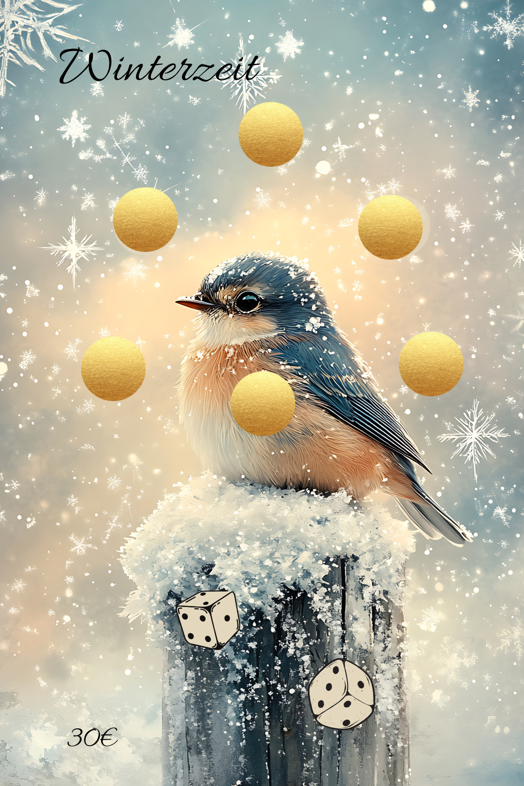 Winterzeit Vogel Einheftchallenge A7