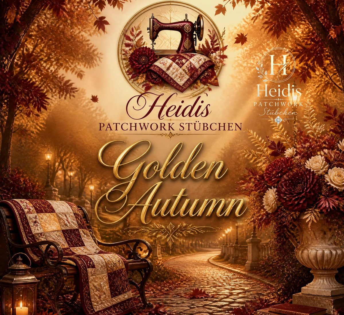 Golden Autumn Einleger als 2er Klappkarte