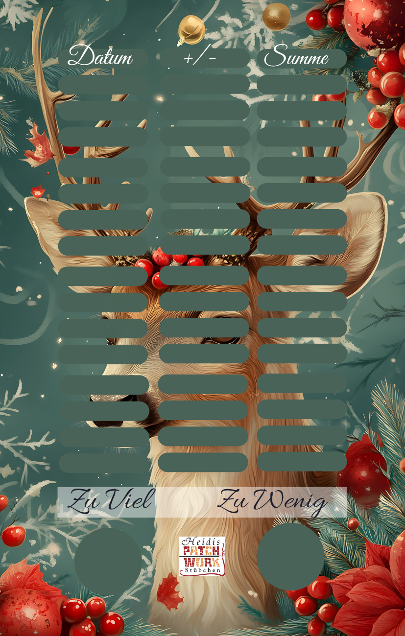 Merry Christmas Hirsch Einzelchallenge A7