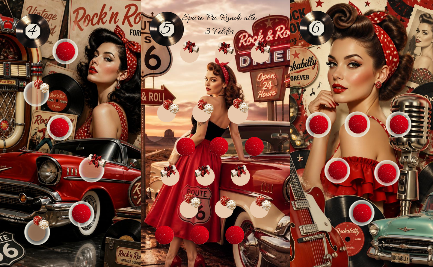 Rockabilly Bundle  A6 mit Täschchen & Register