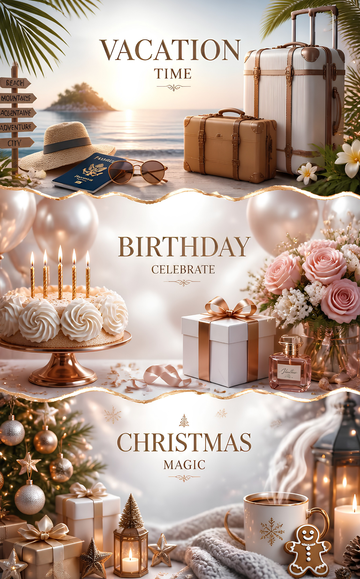 Urlaub Geburtstag Weihnachens Register 1-6