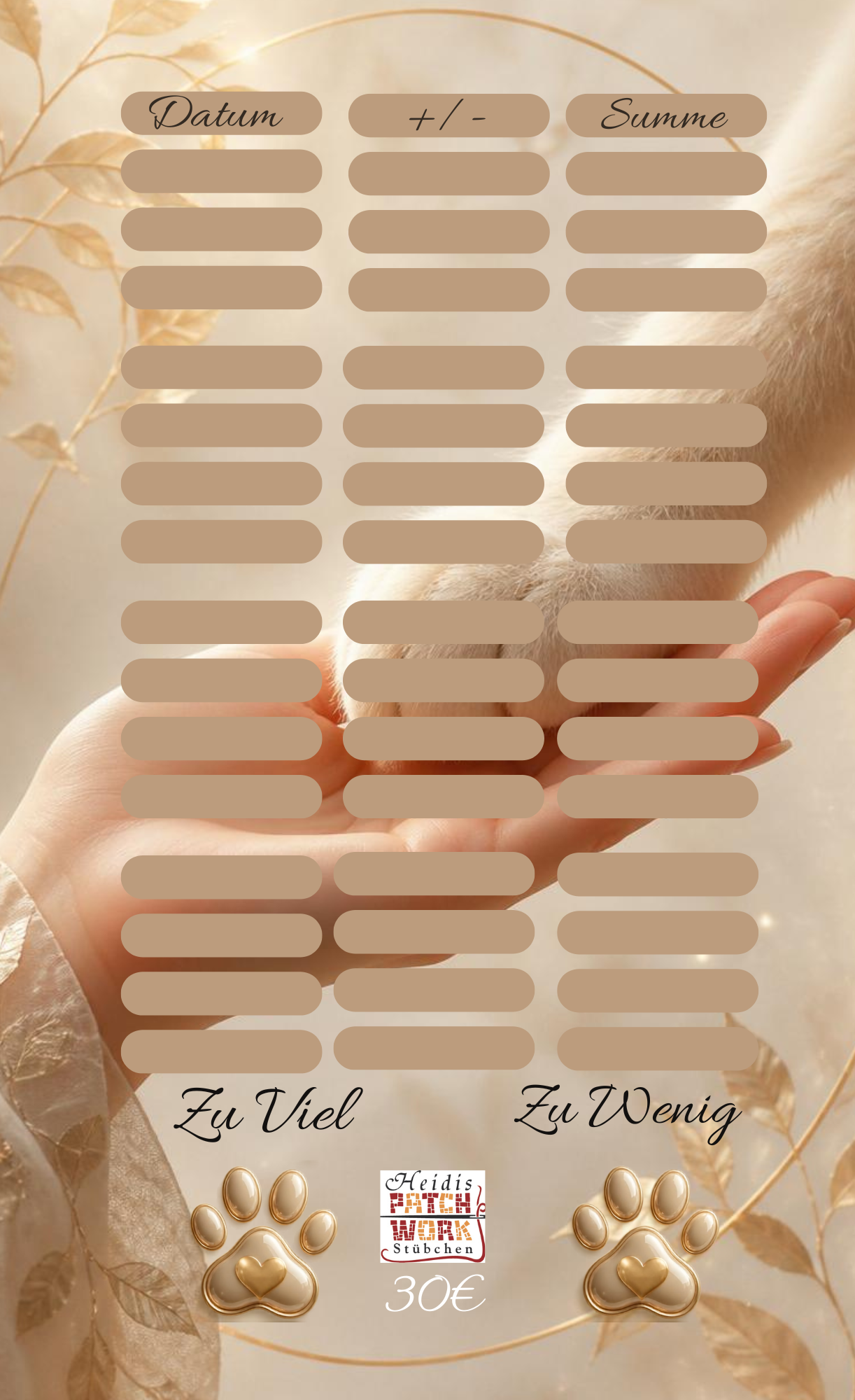 Ein leben Lang Einheftchallenge Hand & Pfote