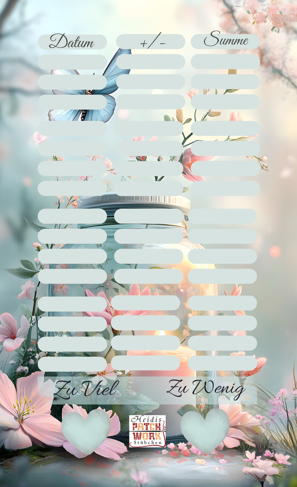 A6 Spring Glas Einheftchallenge