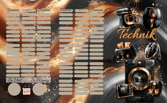 Technik Big Bingo 3er Klappkarte A6